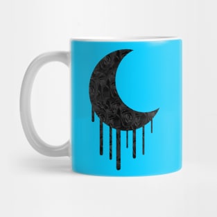 Black Rose Moon (blue) Mug